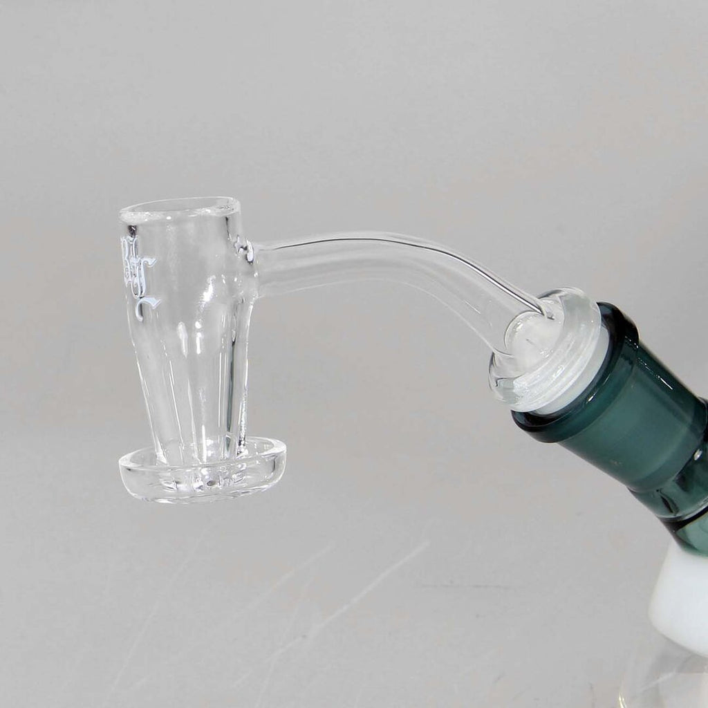 Black Leaf Twister Quarzschale aus Quarzglas mit seitlichen Luftschlitzen