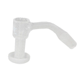 Black Leaf Quarzschale aus Quarzglas, sandgestrahlt, mit Normschliff NS 14 und Luftschlitzen