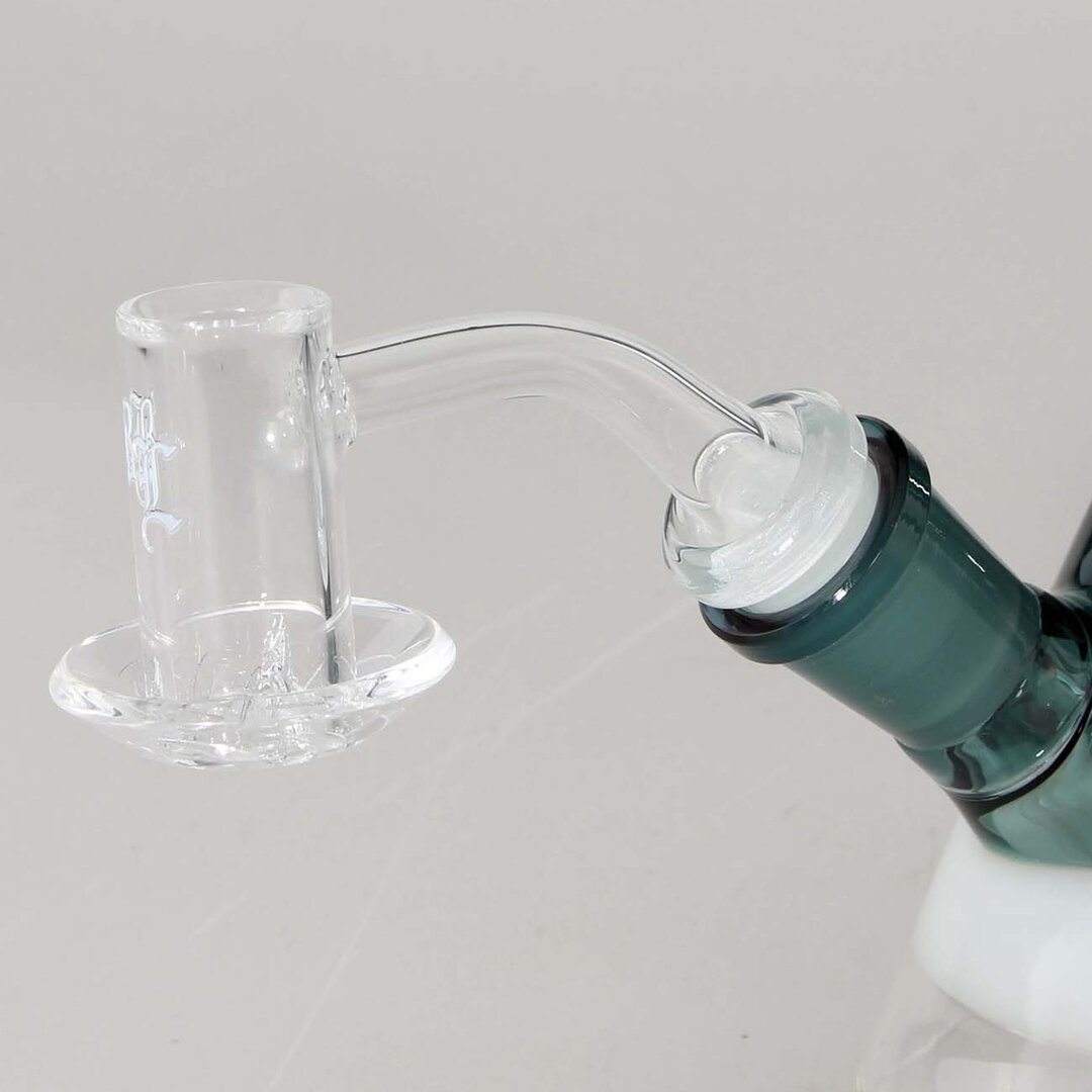 Black Leaf Blender-Quarzschale aus Quarzglas mit Luftschlitzen, NS 14
