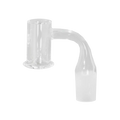 Black Leaf Round-Bottom-Quarzschale aus Quarzglas mit erhöhter Spitze, 90 Grad