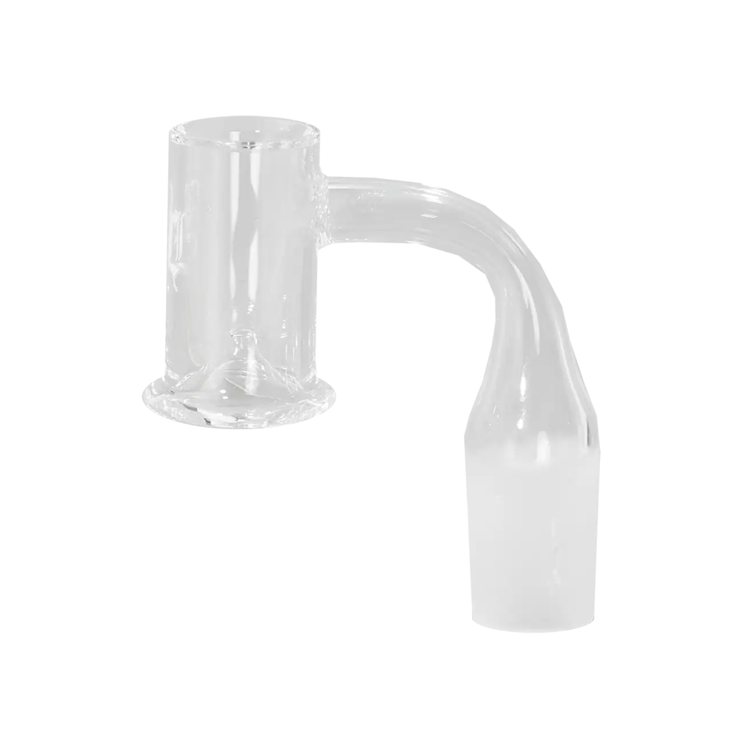 Black Leaf Round-Bottom-Quarzschale aus Quarzglas mit erhöhter Spitze, 90 Grad