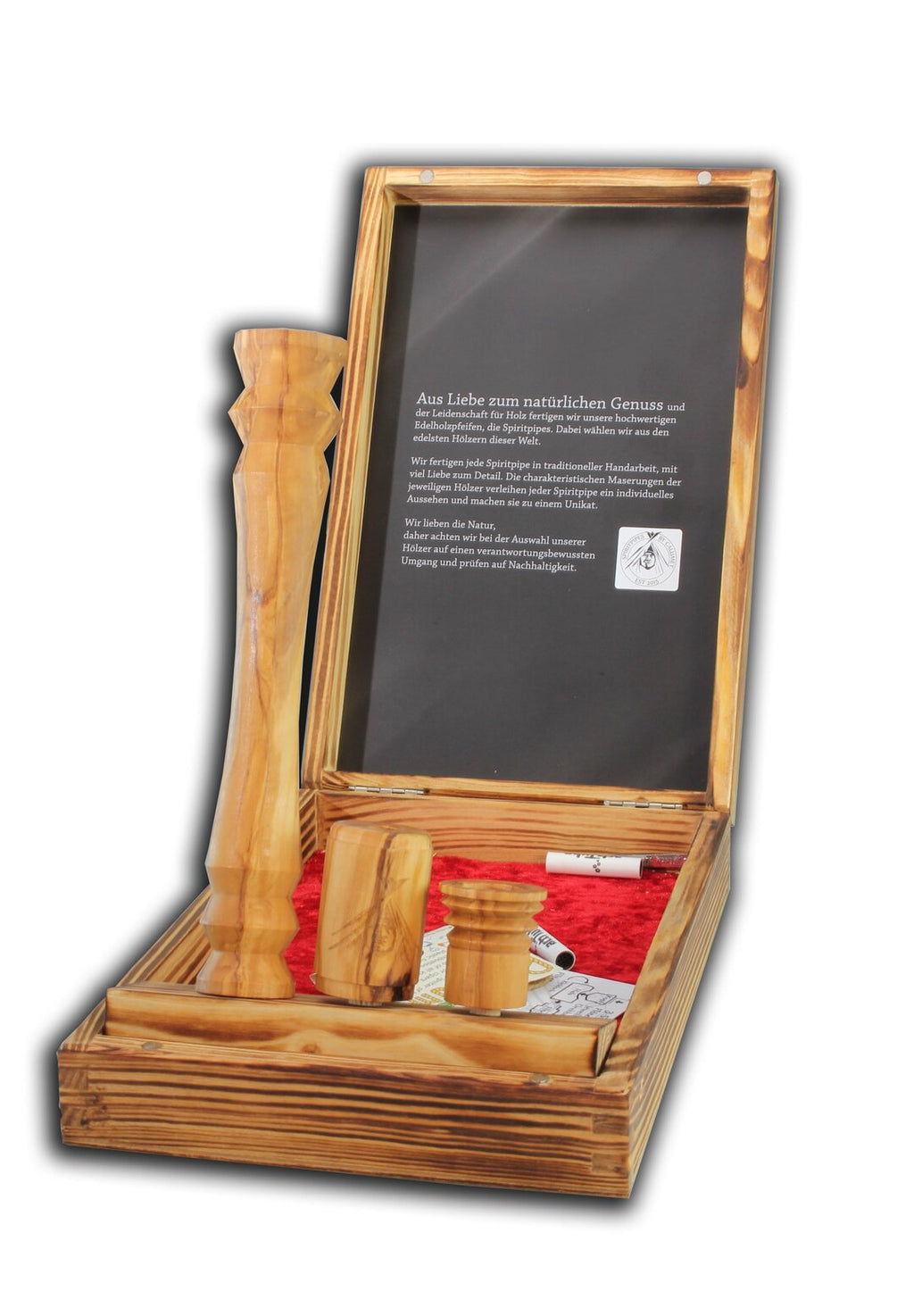 Calumet Deluxepipe Pezuta Tabakpfeife aus Olivenholz in Größe L