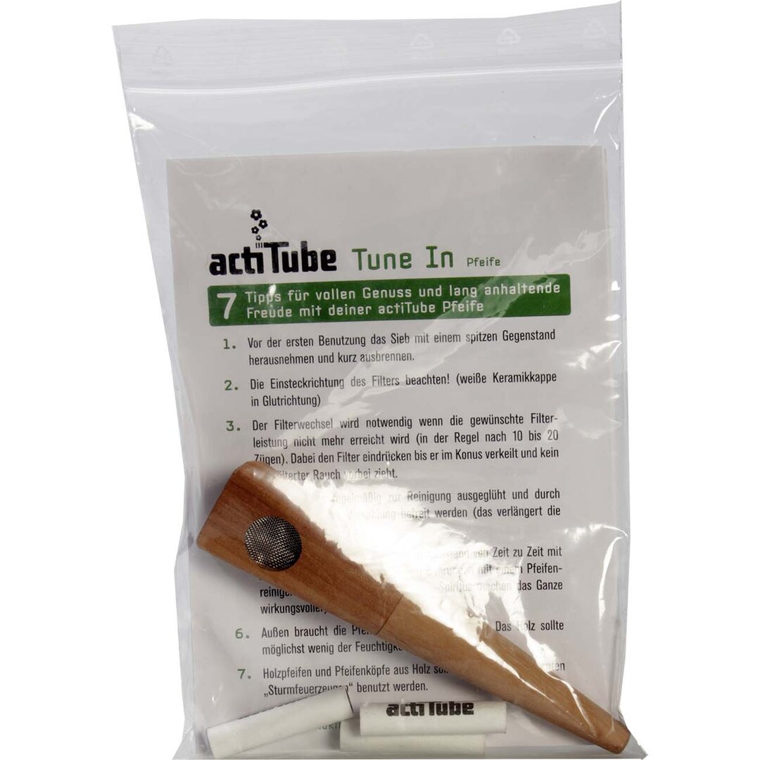 Handgearbeitete Holzpfeife von actiTube aus Birnenholz