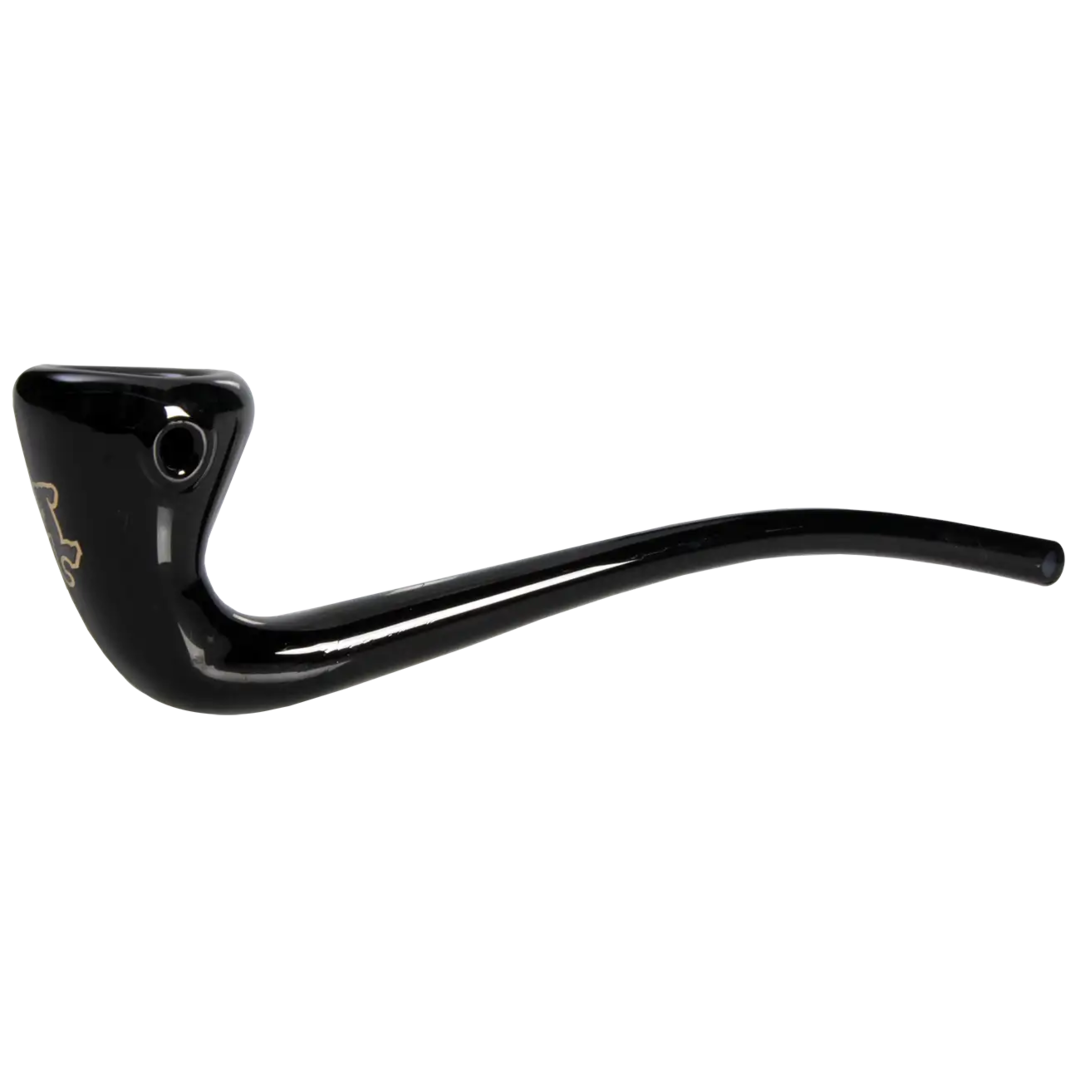 Handpfeife Gandalf von Black Leaf aus Borosilikatglas in Schwarz