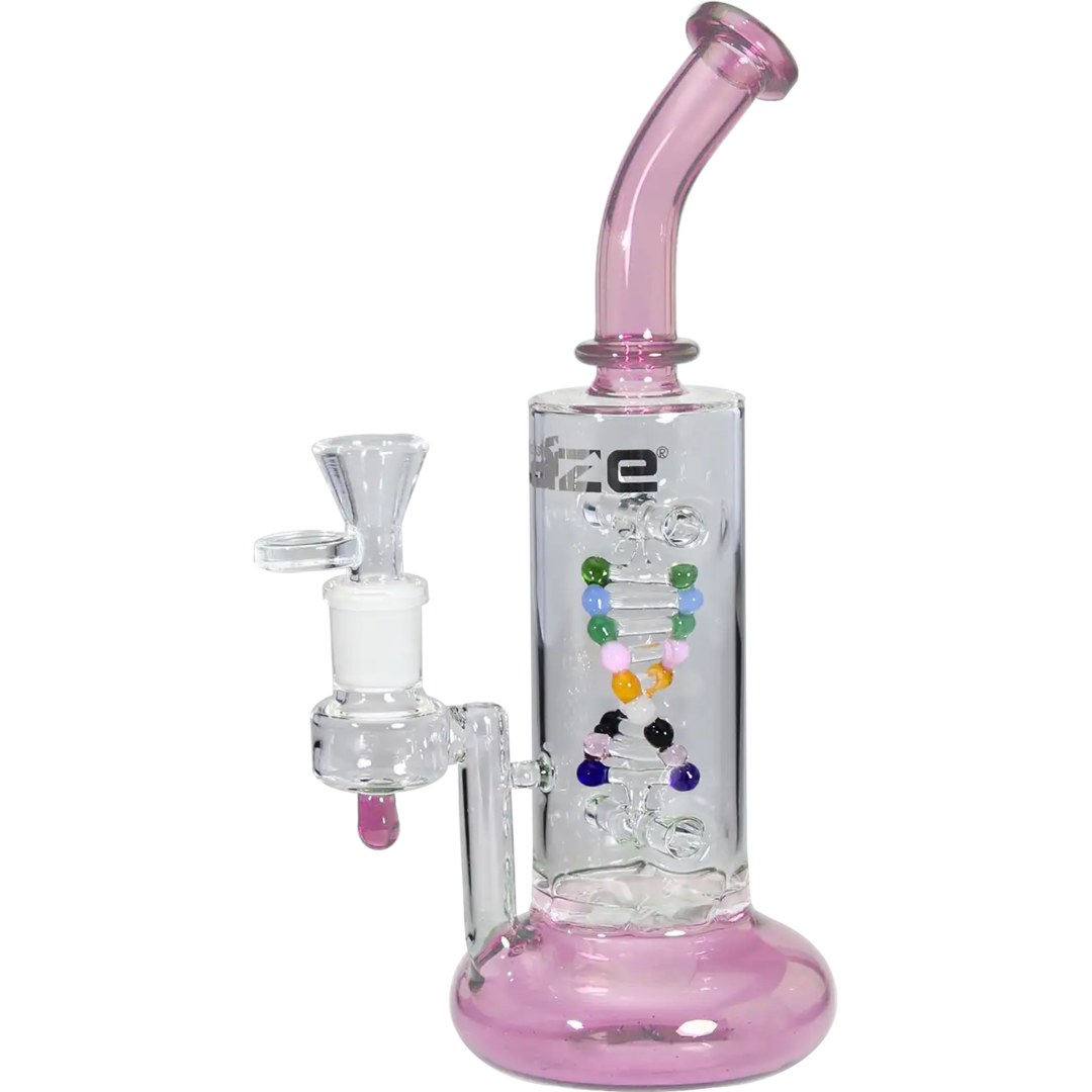 BLAZE DNA Glas-Wasserpfeife in Pink mit Doppelhelix