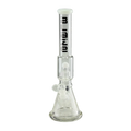 Blaze Glas-Wasserpfeife in Weiß mit Trommelperkolator und Icekammer, 350 mm hoch