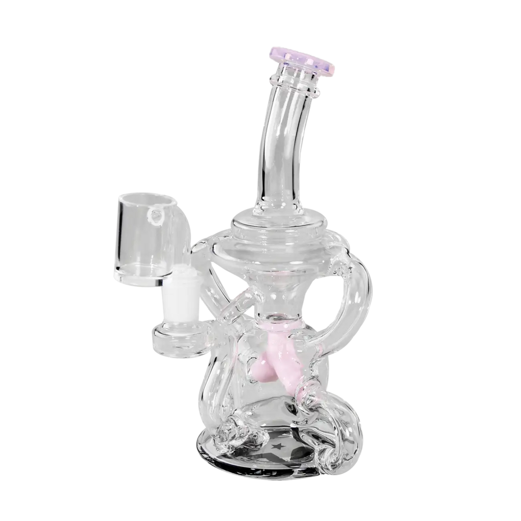 Produktfoto: BLAZE Recycler Glas-Mini-Wasserpfeife pink, 180 mm