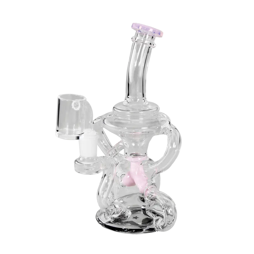 Produktfoto: BLAZE Recycler Glas-Mini-Wasserpfeife pink, 180 mm