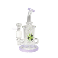 Black Leaf Recycler-Mini-Wasserpfeife lila aus Glas