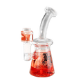 Black Leaf Liquid Glas-Wasserpfeife in Rot mit Kühlflüssigkeit