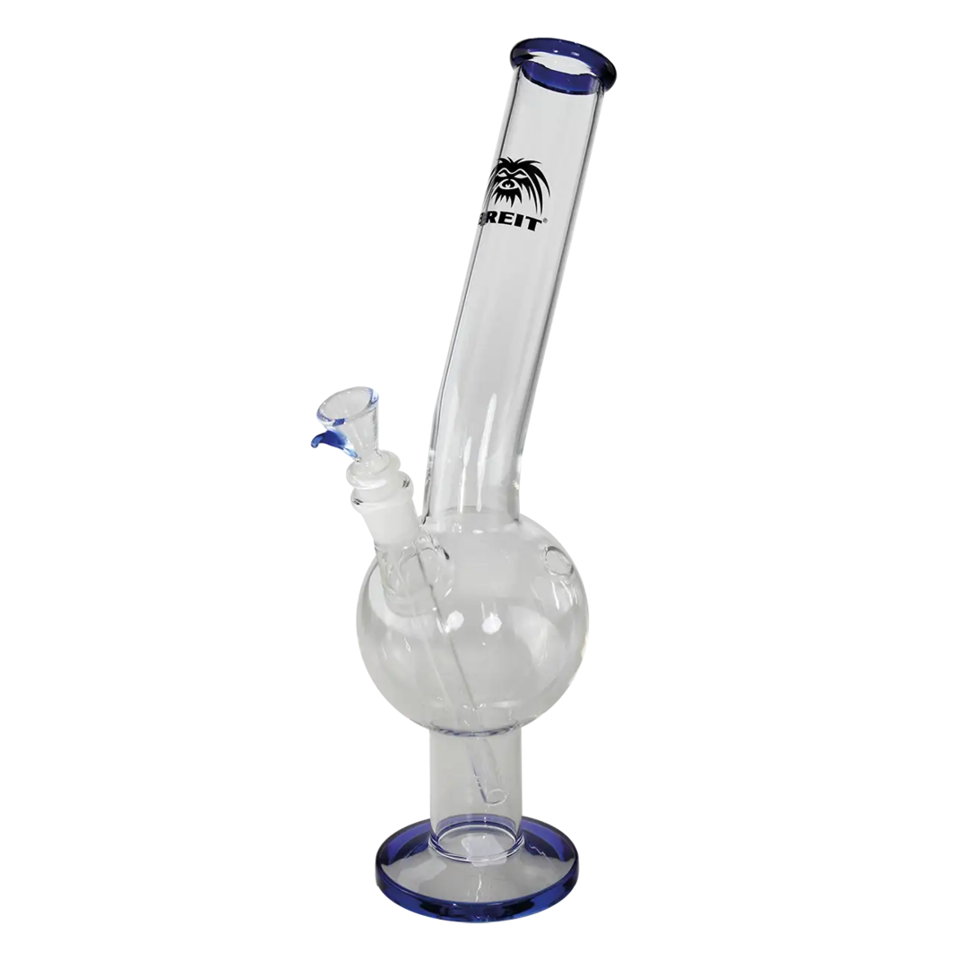Glas-Wasserpfeife Belly von BREIT in Blau mit Steckdiffusor