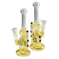 Kleine goldene Glas-Wasserpfeife mit Recycler-Funktion von Black Leaf
