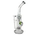 Black Leaf Recycler-Wasserpfeife aus Glas in Grau mit Recycle-Funktion, 310 mm hoch