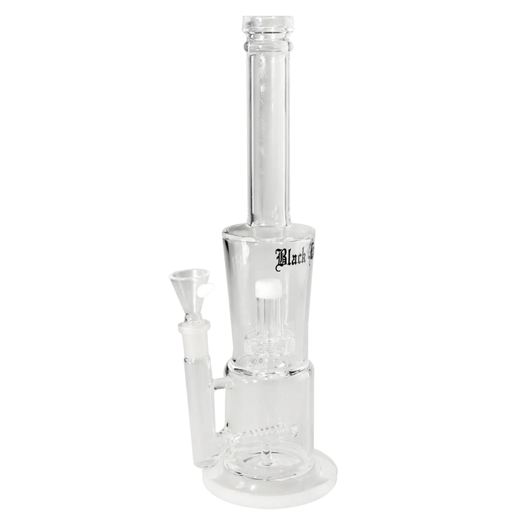 Black Leaf Glas-Wasserpfeife weiß mit Trommelperkolator