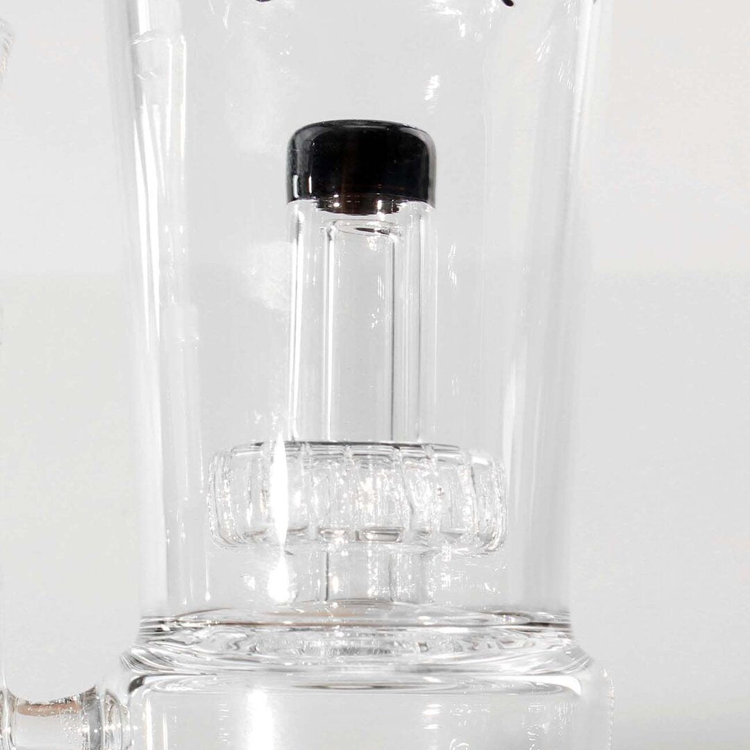 Black Leaf Glas-Wasserpfeife weiß mit Trommelperkolator