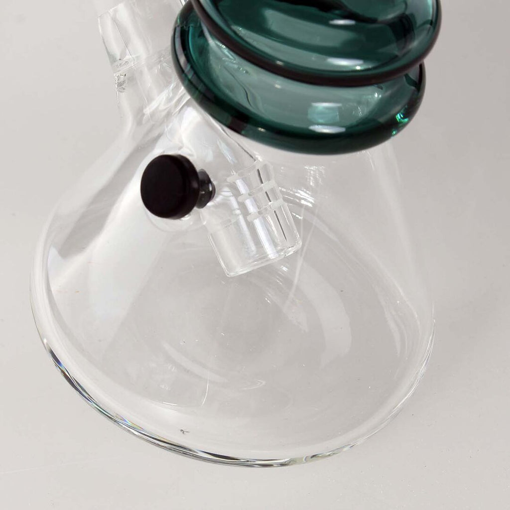 Black Leaf Mini-Glas-Wasserpfeife in Pink mit Stecksystem aus Diffusor und Kopf