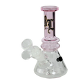 Black Leaf Mini-Glas-Wasserpfeife in Pink mit Stecksystem aus Diffusor und Kopf