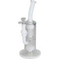 Black Leaf Perkolator-Wasserpfeife in Weiß mit Baumperkolator und Diffusor