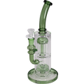Black Leaf Perkolator-Glas-Wasserpfeife in Grün mit 8-Arm-Baumperkolator