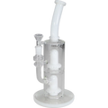 Black Leaf Perkolator-Wasserpfeife in Weiß mit zwei Ufo-Perkolatoren