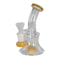 Black Leaf Mini-Glas-Wasserpfeife in Beige mit Trommelperkolator