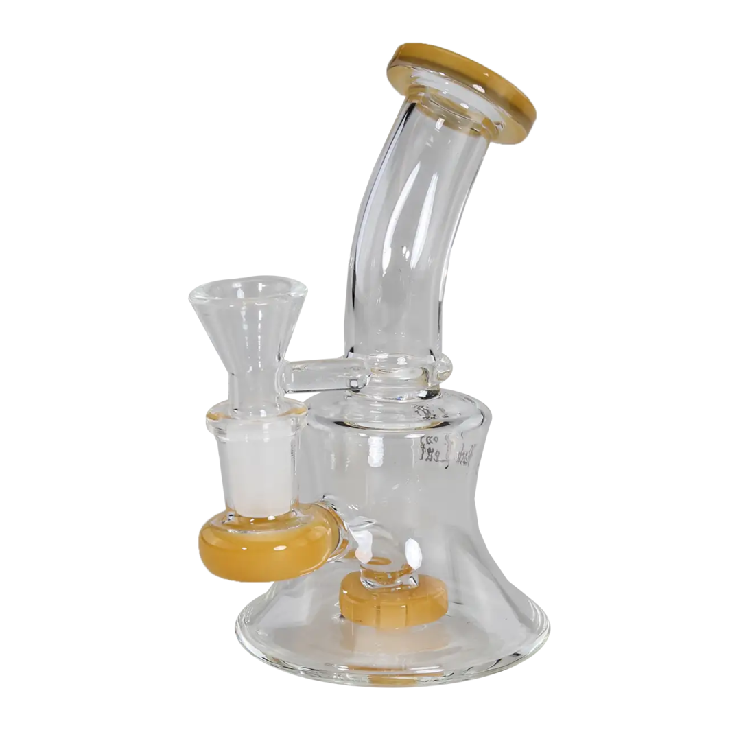 Black Leaf Mini-Glas-Wasserpfeife in Beige mit Trommelperkolator