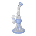 Black Leaf Mini-Wasserpfeife mit Schlitzdiffusor in Blau