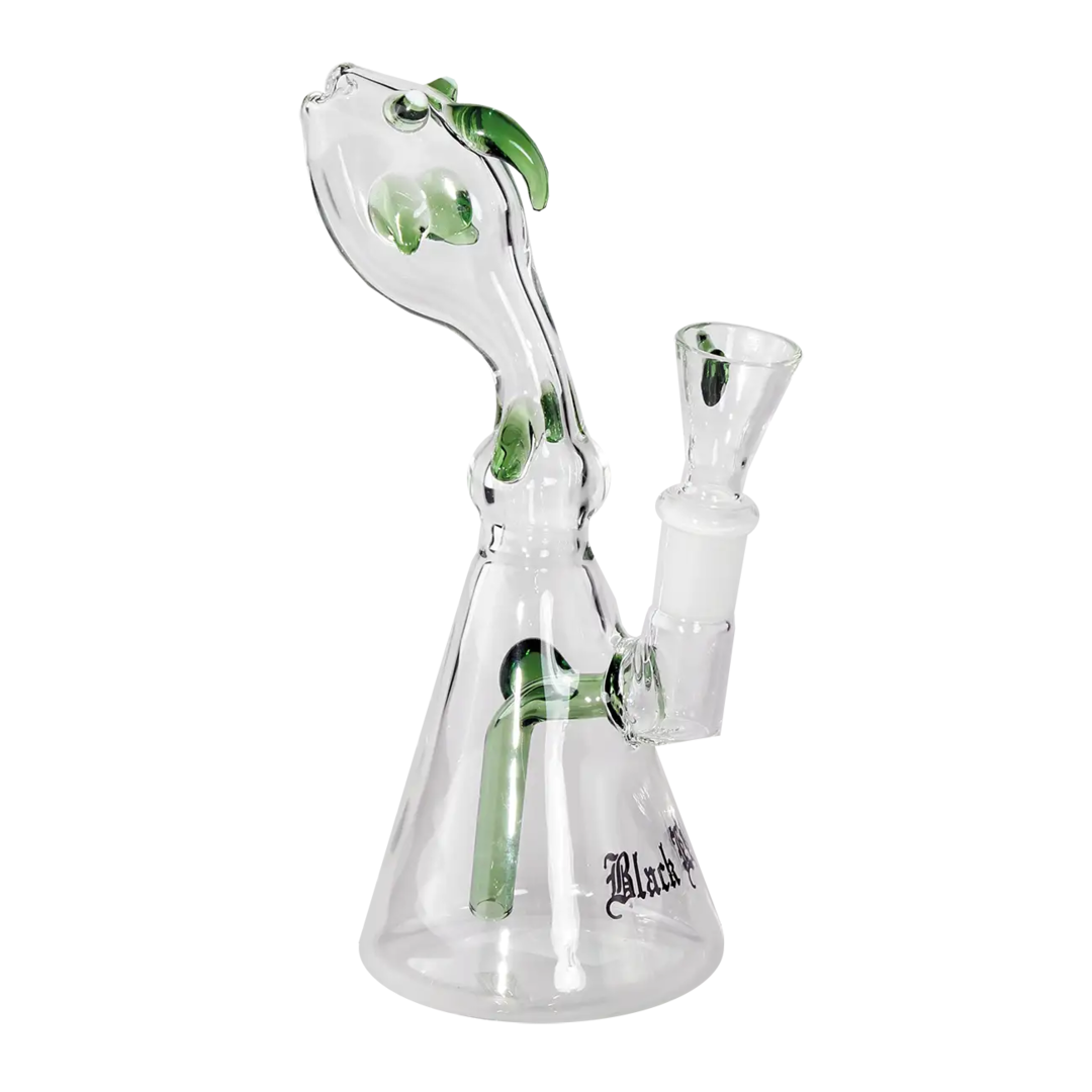 Black Leaf Nessie Mini-Glas-Wasserpfeife in Grün mit Nessie-Design