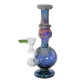 Mini-Glas-Wasserpfeife in Grün aus Buntglas mit Glitzerelementen
