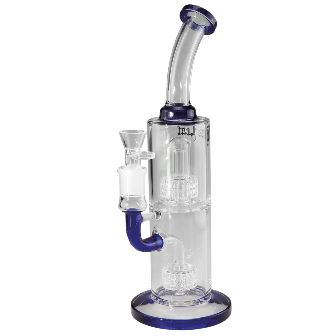 Produktfoto: Black Leaf Glas-Wasserpfeife 2x Trommelperkolator Blau 330 mm