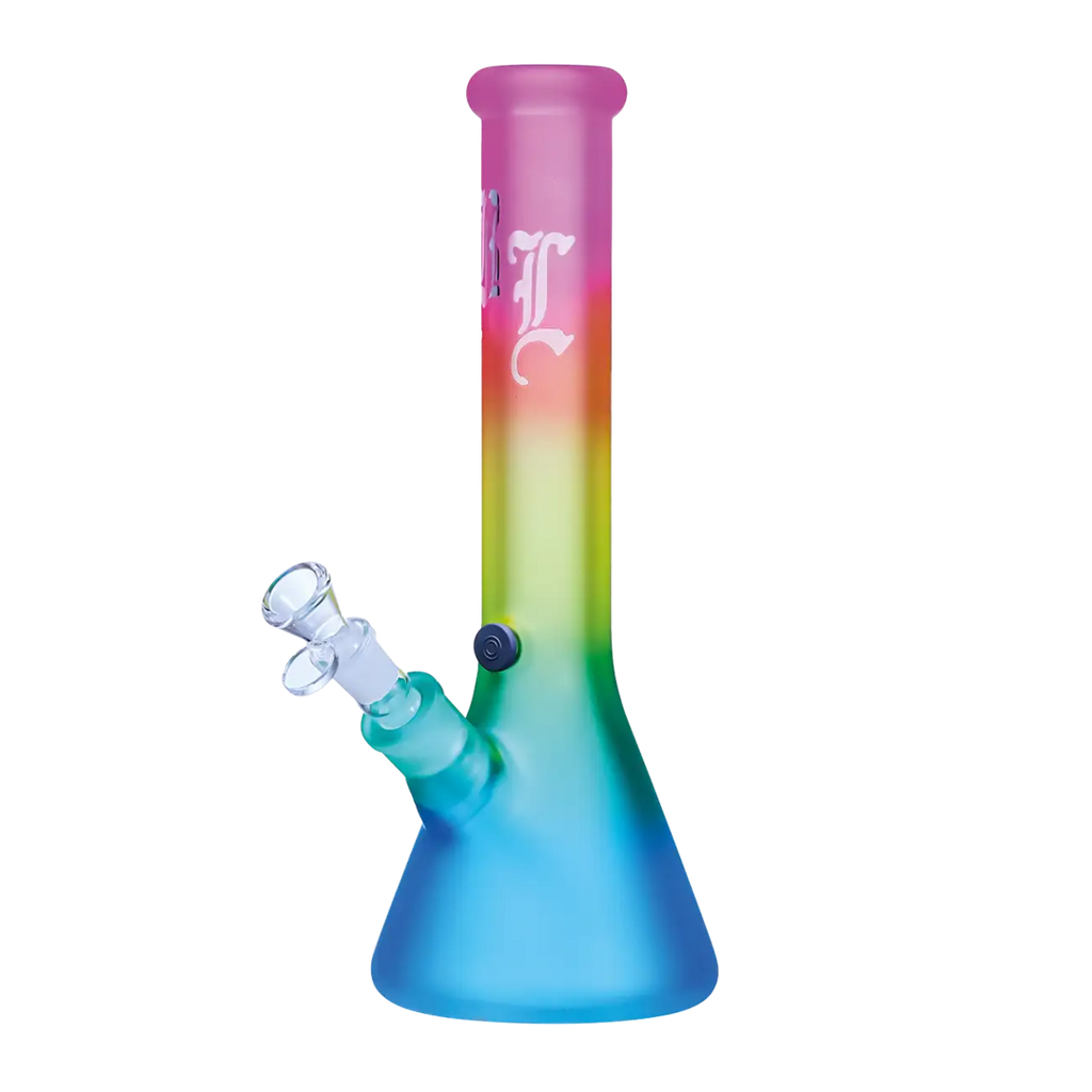 Black Leaf Regenbogen Beaker-Glas-Wasserpfeife mit Farbverlauf