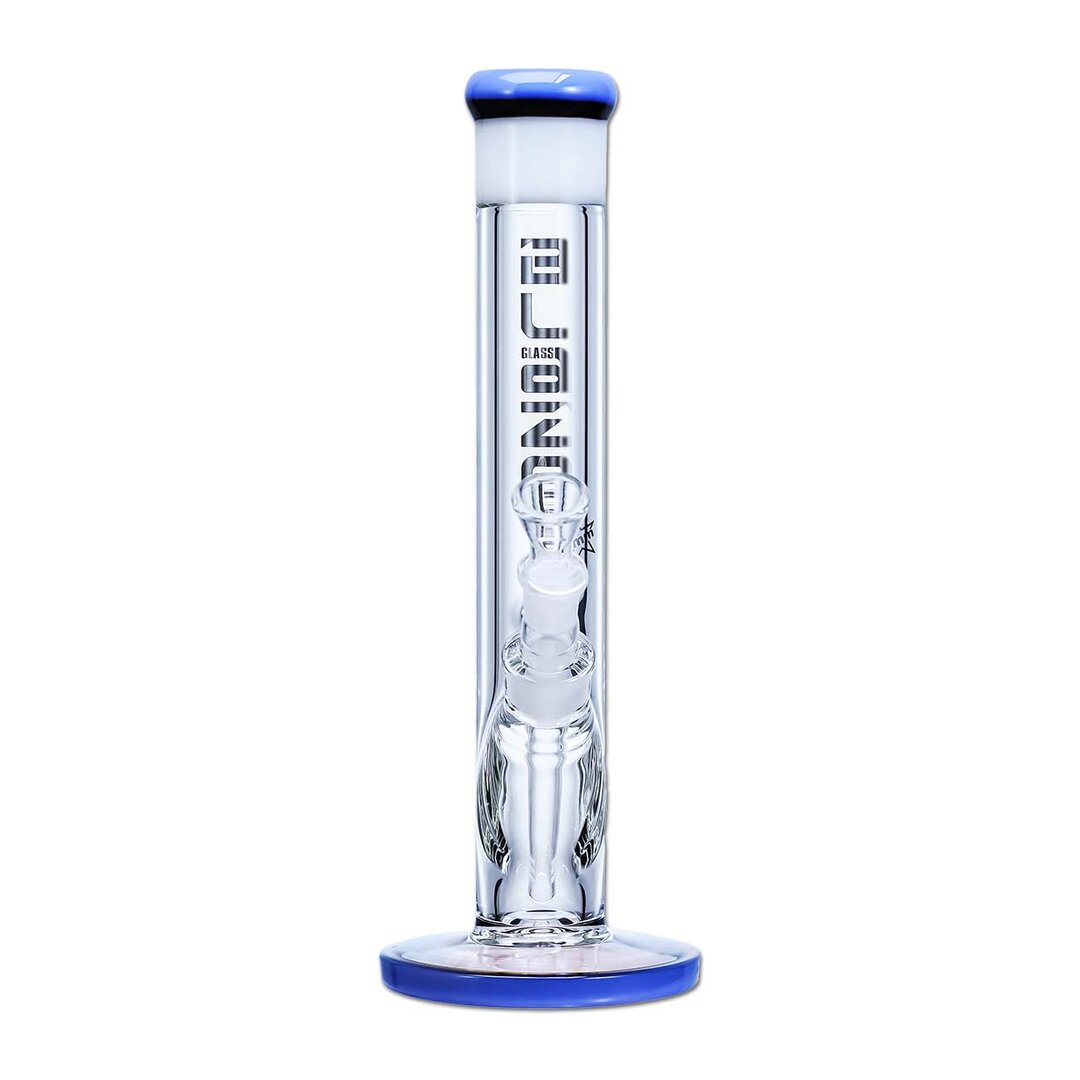 BLAZE Zylinder-Wasserpfeife mit farblichen Akzenten und 9 mm Wandstärke
