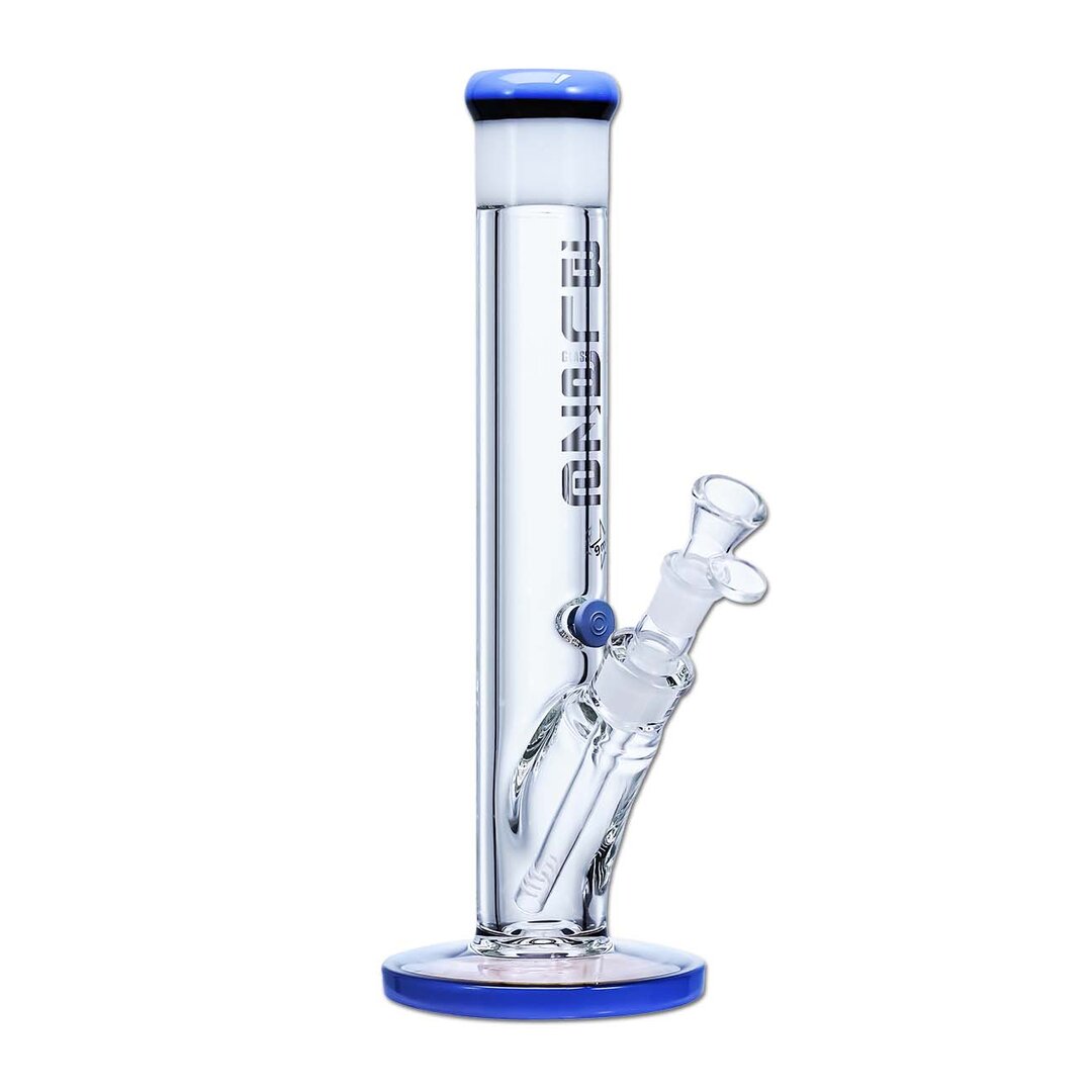 BLAZE Zylinder-Wasserpfeife mit farblichen Akzenten und 9 mm Wandstärke