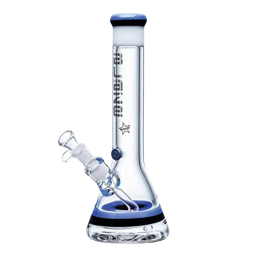 BLAZE Becher-Wasserpfeife mit farblichen Akzenten und 9 mm Wandstärke