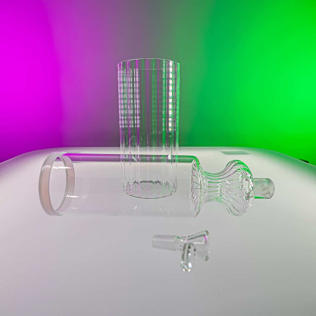 Black Leaf Eimer-Glas-Wasserpfeife aus Borosilikatglas mit Köpfchen