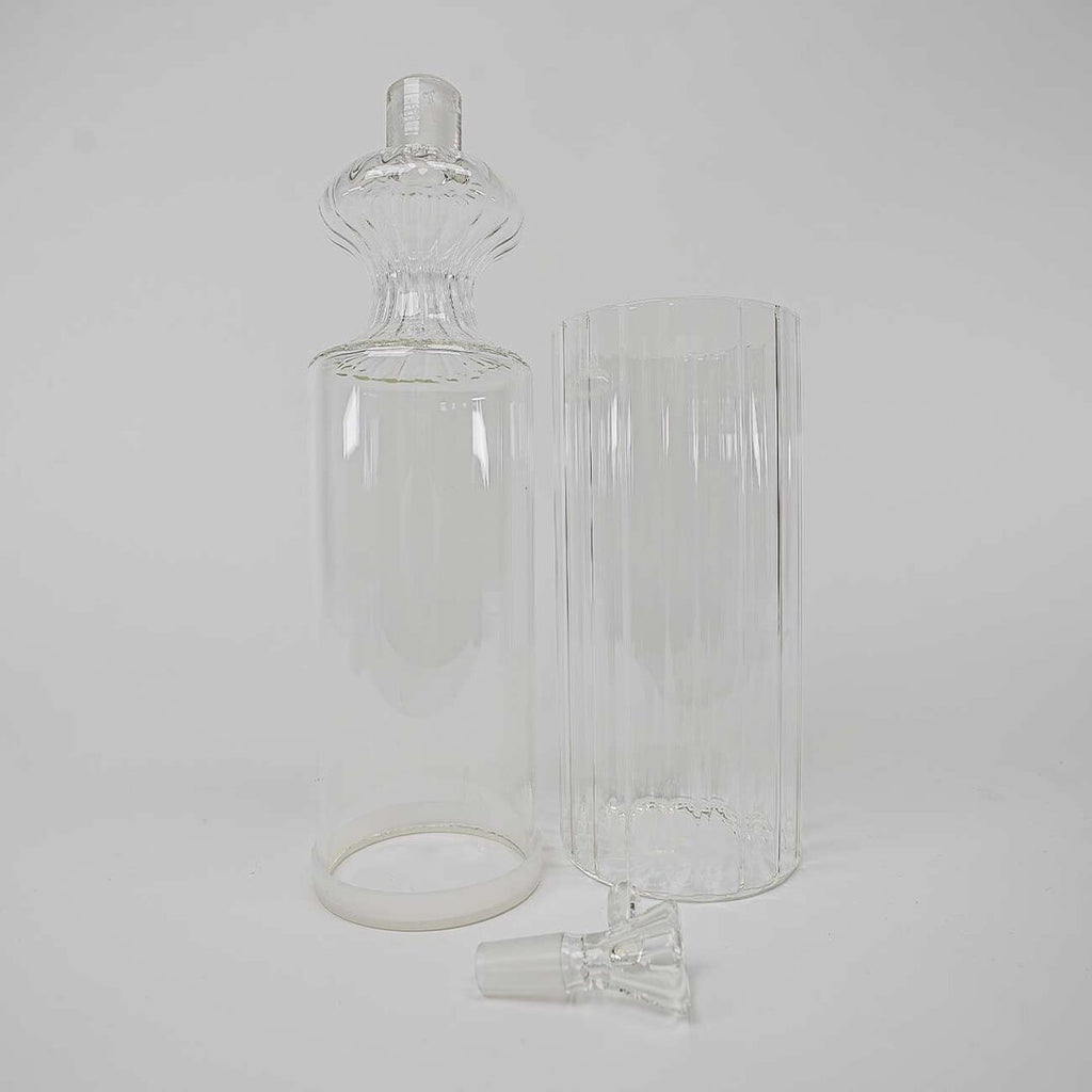 Black Leaf Eimer-Glas-Wasserpfeife aus Borosilikatglas mit Köpfchen
