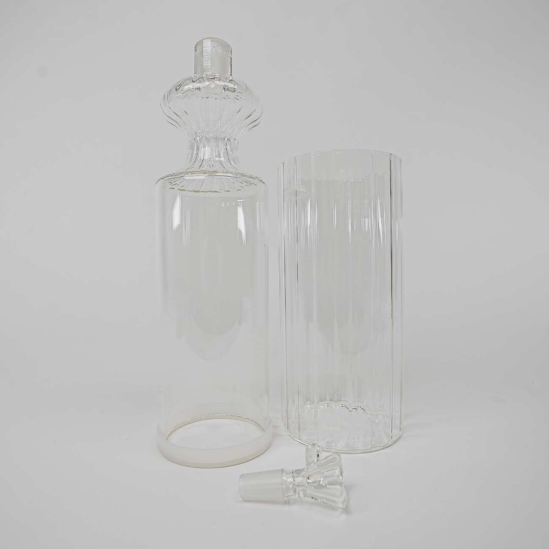 Black Leaf Eimer-Glas-Wasserpfeife aus Borosilikatglas mit Köpfchen