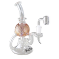 Black Leaf LITSCHI Recycler-Wasserpfeife mit Glasaufsatz