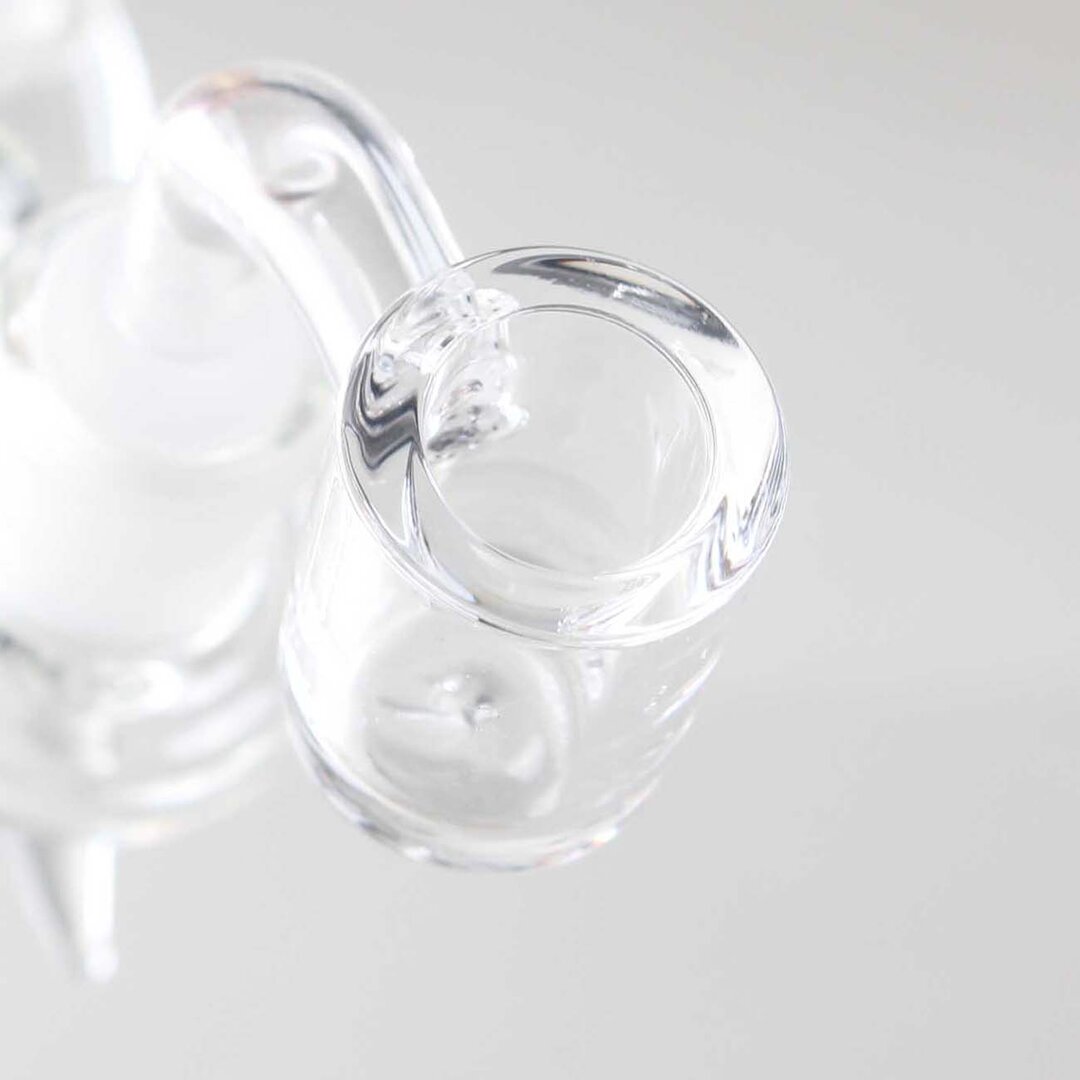 Black Leaf LITSCHI Recycler-Wasserpfeife mit Glasaufsatz