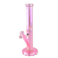 BLAZE GEAR Ice-Zylinder-Wasserpfeife in Pink mit Zahnrad-Fuß