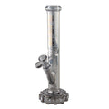 BLAZE GEAR Ice-Zylinder-Wasserpfeife in Grau mit Zahnrad-Fuß