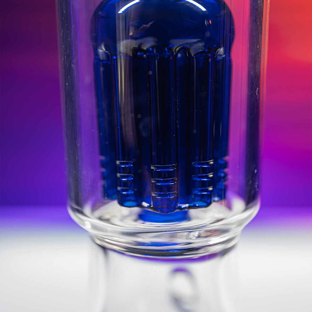 Black Leaf Beaker-Glas-Wasserpfeife in Blau im Koffer-Set