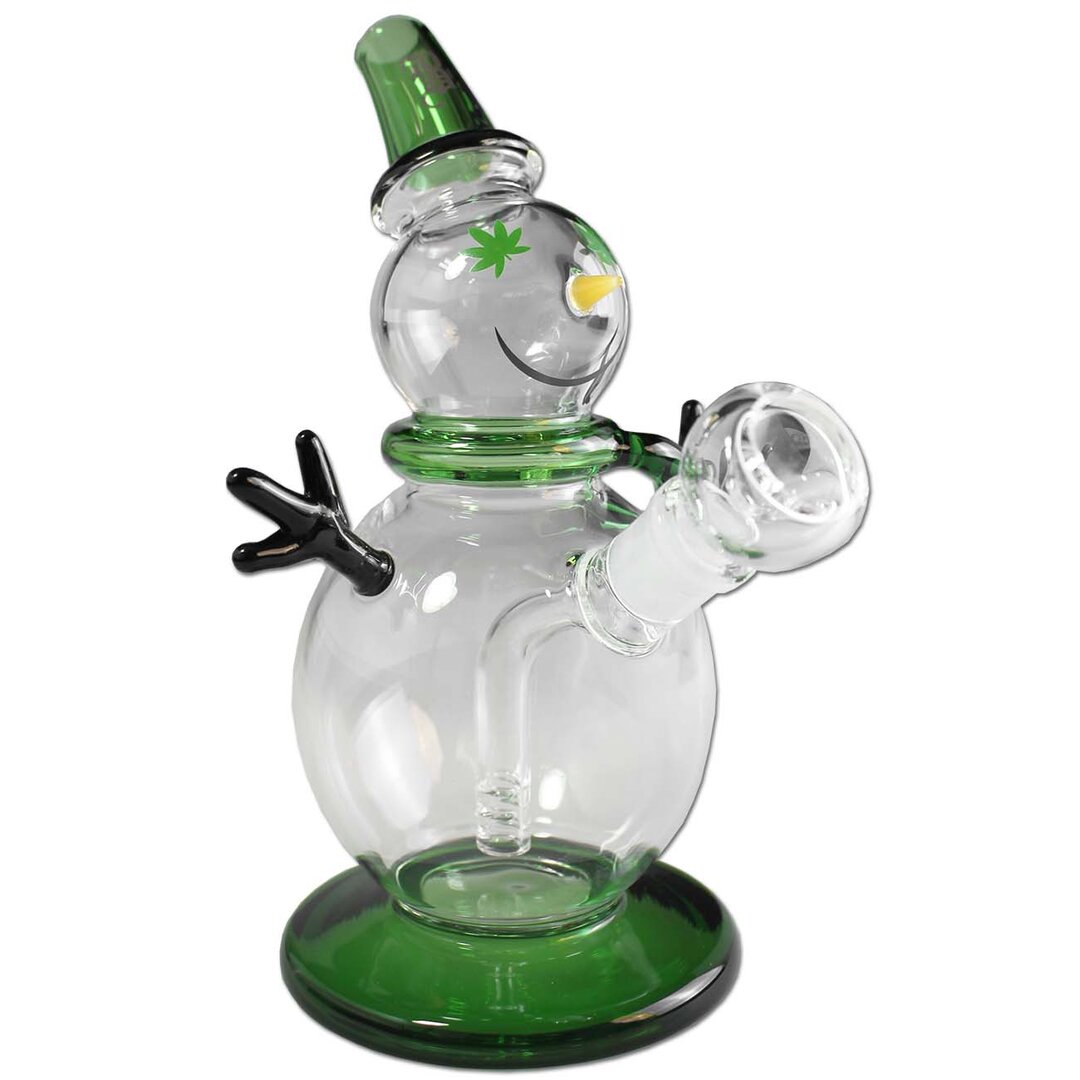 Produktfoto: Black Leaf Glas-Wasserpfeife Schneemann Design 215 mm