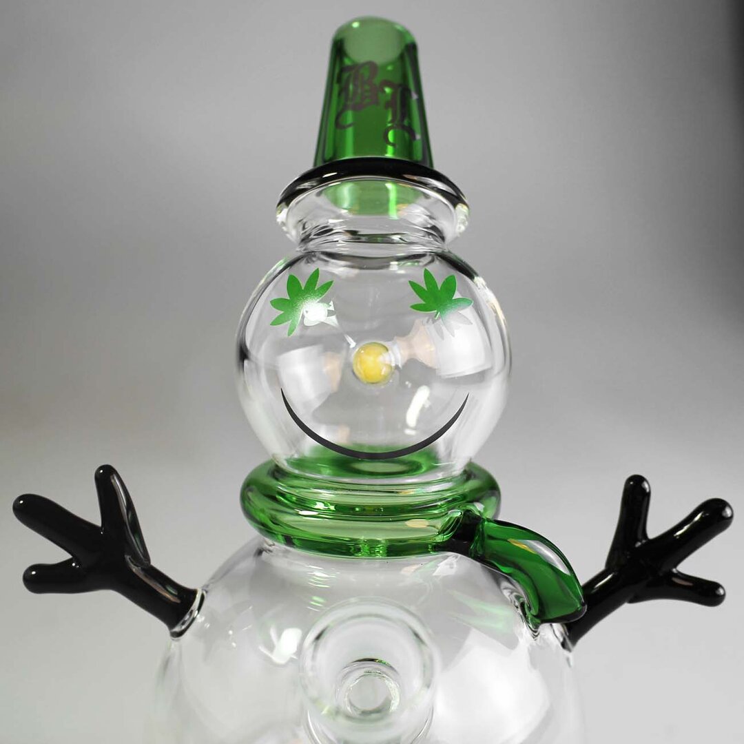 Produktfoto: Black Leaf Glas-Wasserpfeife Schneemann Design 215 mm