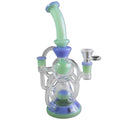 Produktfoto: Black Leaf Recycler-Glas-Wasserpfeife blau/grün, 265 mm