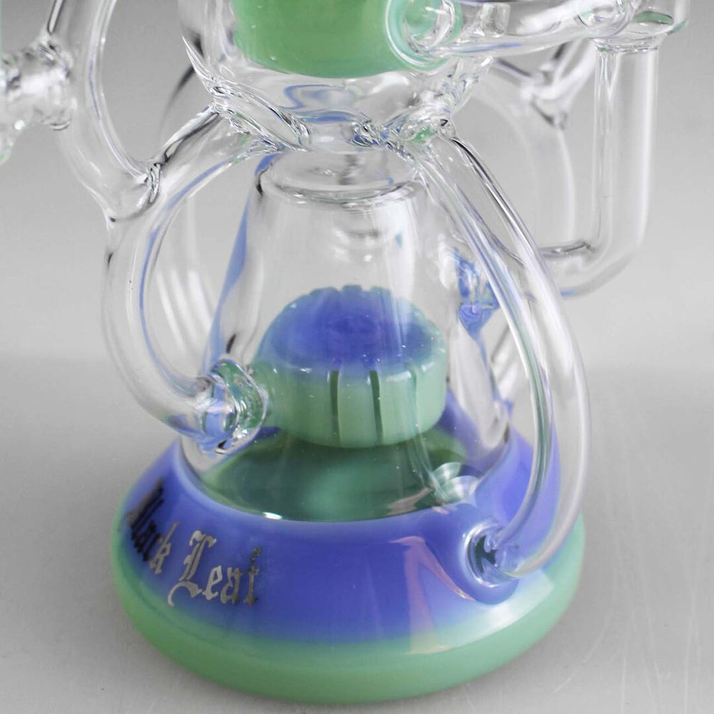 Produktfoto: Black Leaf Recycler-Glas-Wasserpfeife blau/grün, 265 mm