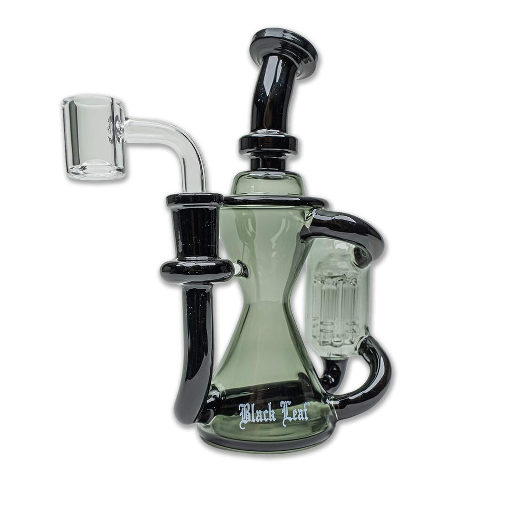 Produktfoto: Black Leaf Mini-Glas-Wasserpfeife grau/schwarz, 180 mm