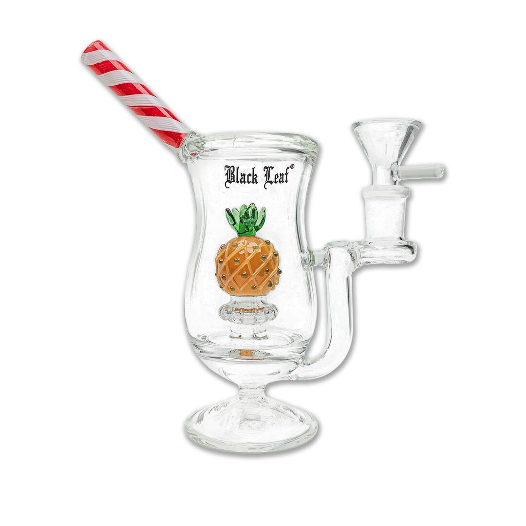 Black Leaf Mini-Wasserpfeife Cocktail mit Duschkopfperkolator und Ananas-Dekor