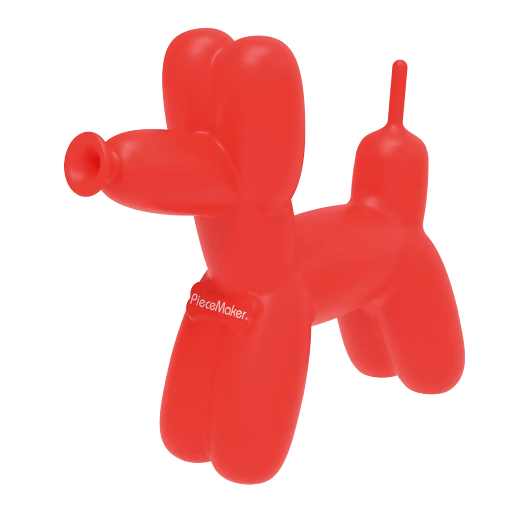 PieceMaker K9 Silikon-Wasserpfeife in Kola Red im Design eines Hundes