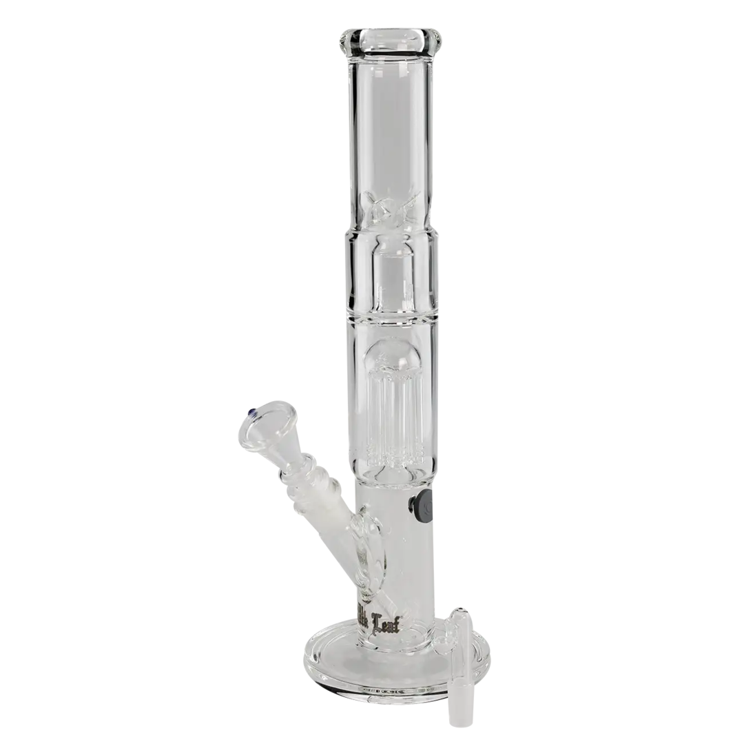 Black Leaf Baby Glas-Wasserpfeife mit Baumperkolator im Geschenkkoffer
